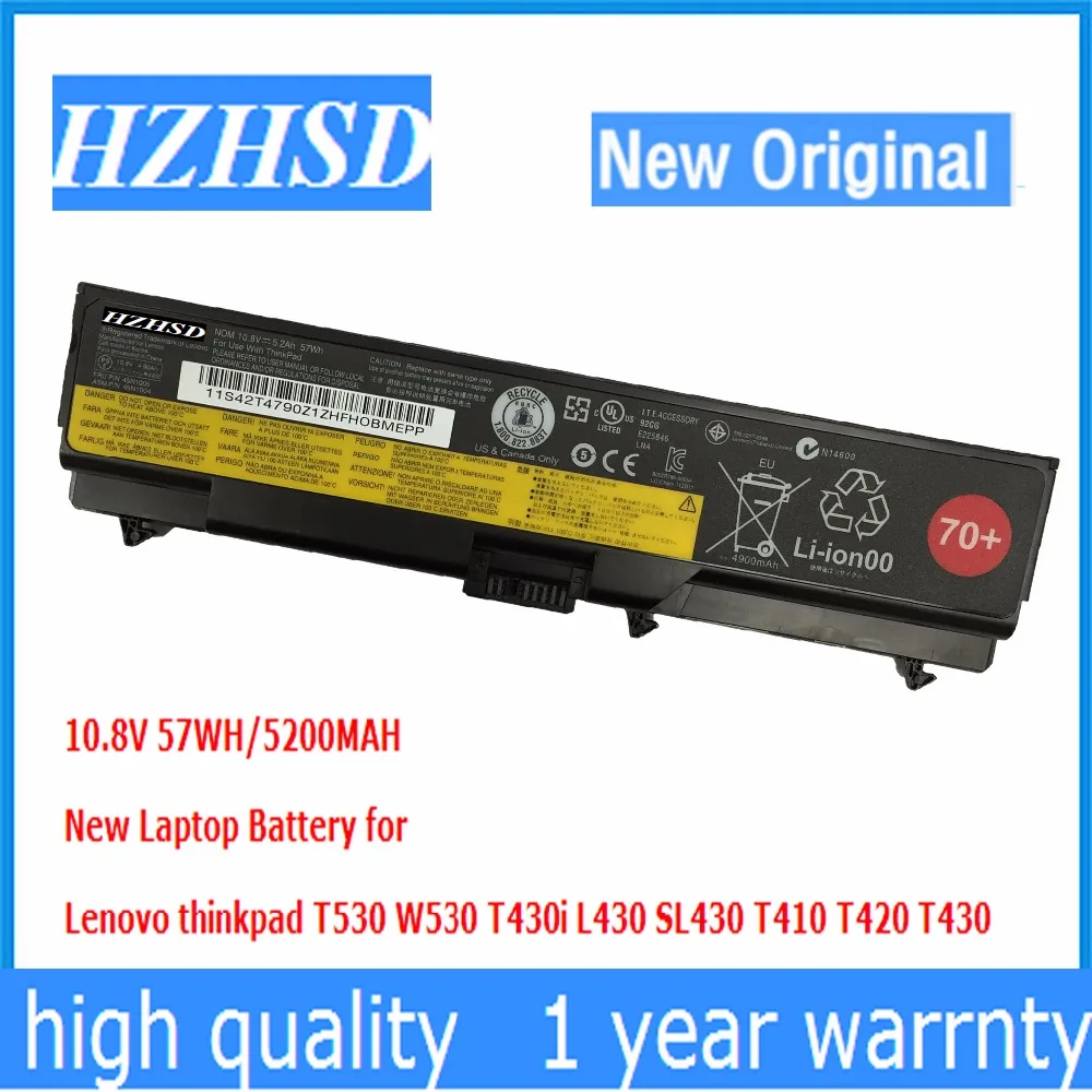 10 8 В 57wh новый оригинальный T430 Аккумулятор для ноутбука Lenovo thinkpad T530 W530 T430i L430 530 SL430