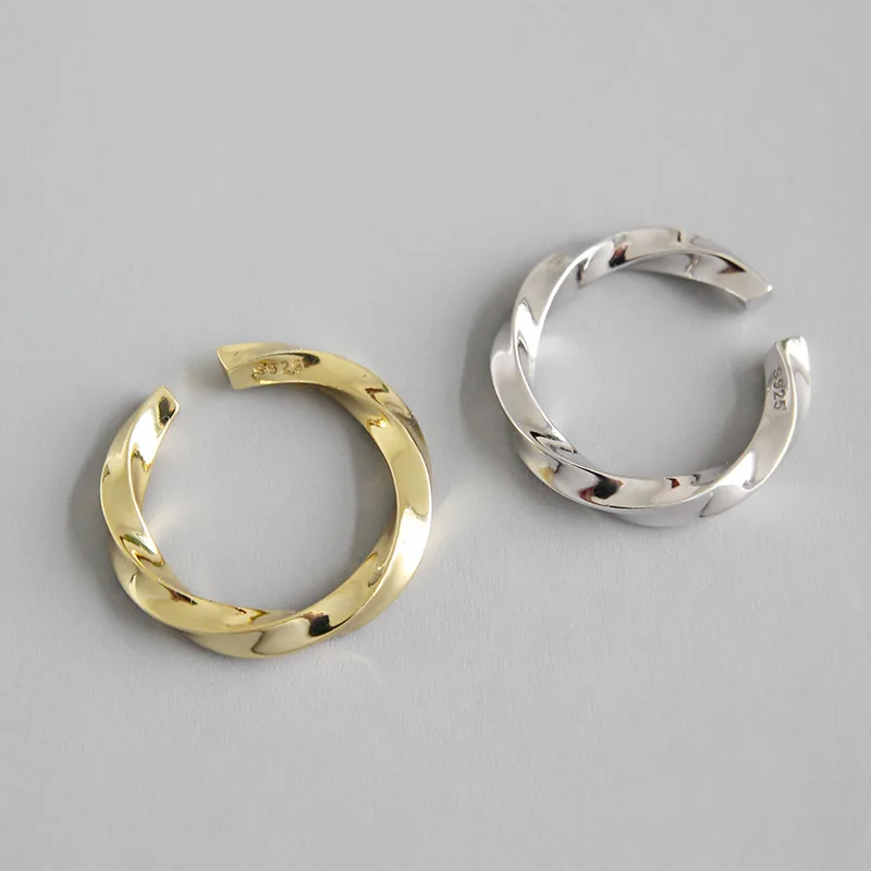 

100% 925 Sterling Silver Wedding Rings For Women Accessories, Fashion Irregular Twisted Female Ring Silver 925 Fine Jewelry