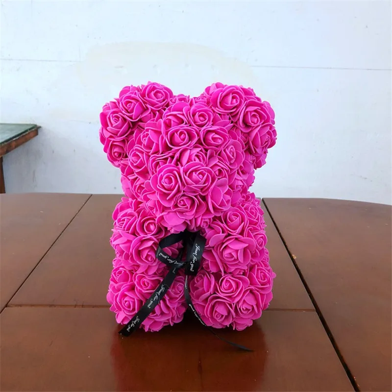 rose pink Дропшиппинг 25 \ 40 \ 70 см красный плюшевый мишка розы искусственные рождественские подарки для женщин подарок на день Святого Валентина плюшевый медведь \ кролик - Цвет: rose pink