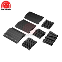 127pcs cable sleeve polyolefin 7 sizes car electrical cable tube kits heat shrink tube tubing sleeve wrap wire assorted black