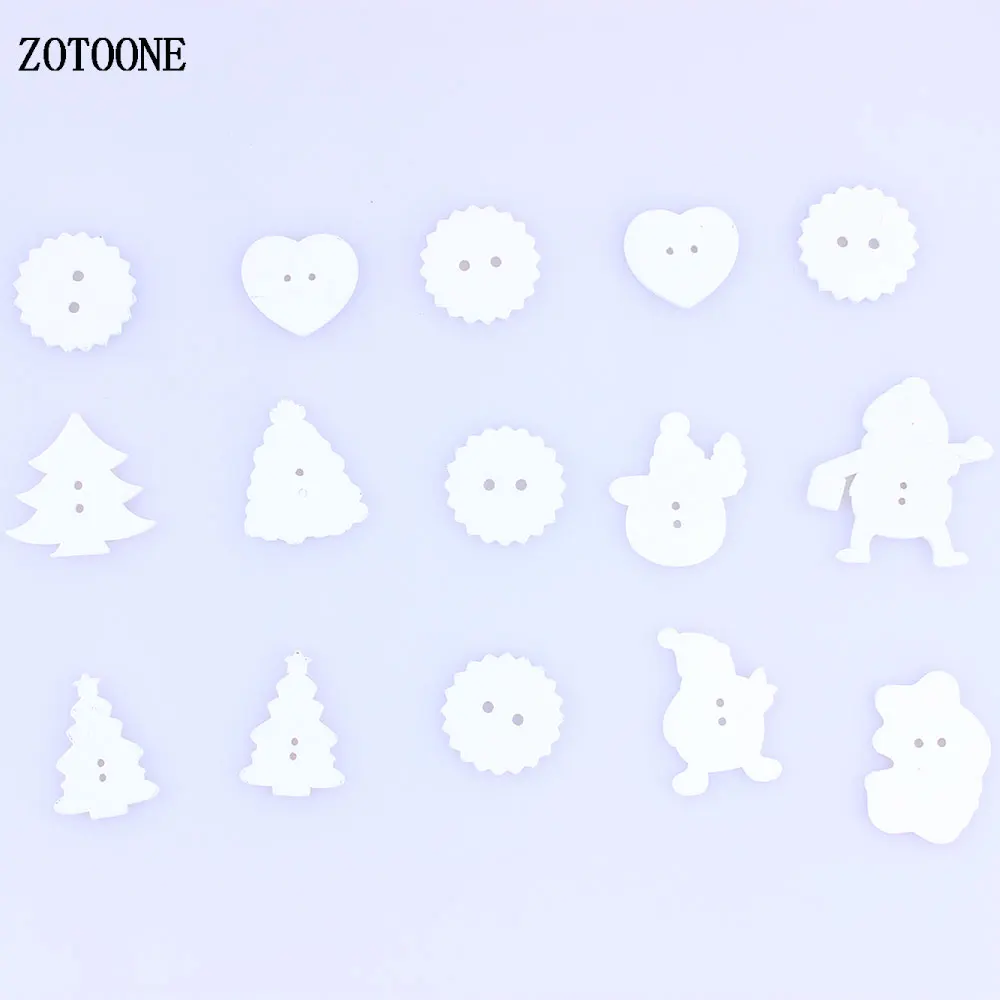 ZOTOONE 50 шт. Случайные Смешанные Рождественские декоративные пуговицы с 2