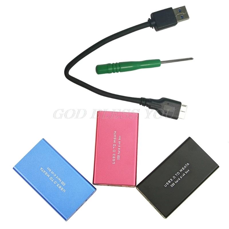 Мини USB 3,0 к mSATA SSD адаптер карта Внешний защитный корпус обложка Коробка AU