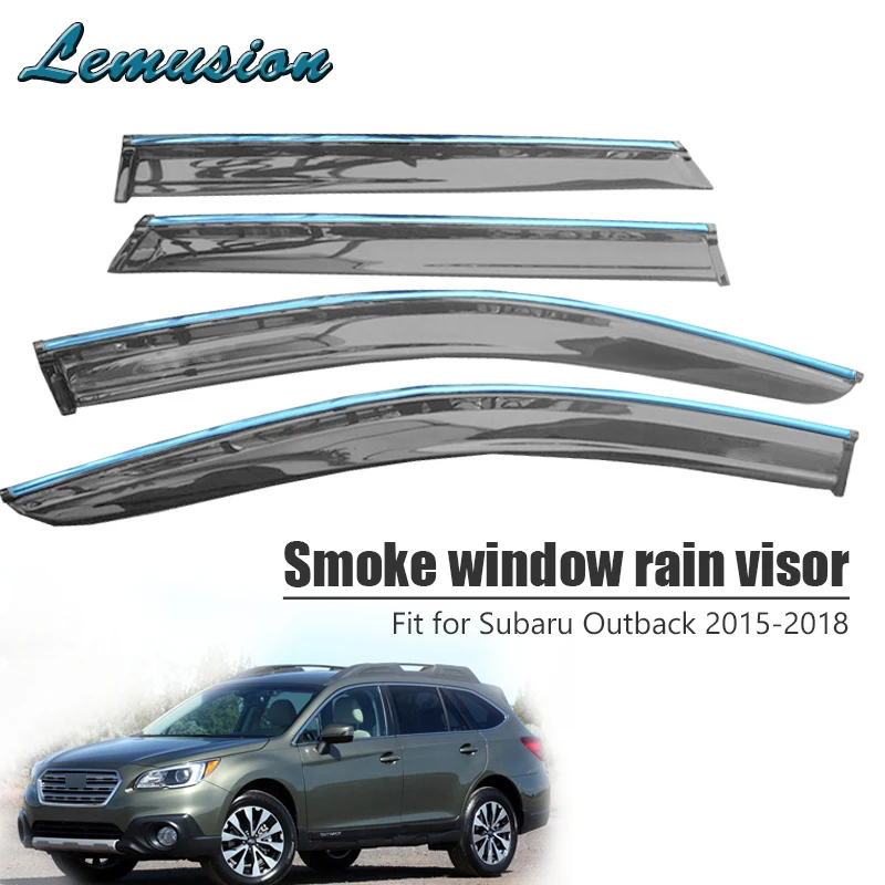 Высокое качество 4 шт. Дымовое окно дождевой козырек для Subaru Outback 2015 2016 2017 2018