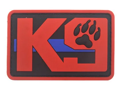 as picture3 3D PVC K9 Patch DOG Military Morale Patch Tactical Emblem Badges Hook Back Rubber Patches For Clothing Backpack Bags - Цвет: as picture3