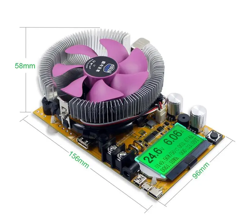 150 Вт Цифровой свинцово кислотный тестер емкости лития вольтметр регулируемый