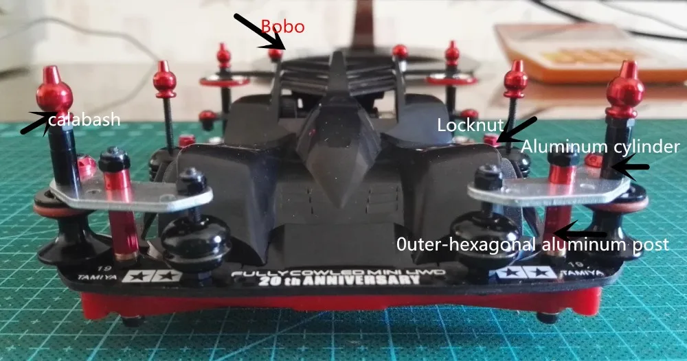 RFDTYGR мини 4wd 2 мм алюминиевый замок гайка самодельные части для Tamiya Mini 4WD 2 мм алюминиевый замок гайка десять цветов S001 20 шт./лот