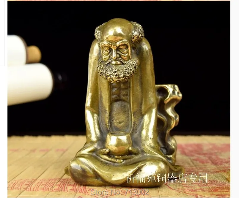 Винтажная Волшебная потоковая обратная горелка для благовоний медная Dharma с 6