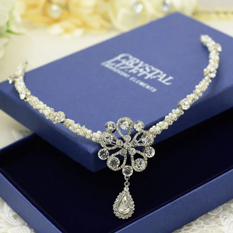 Бисером и стразами свадебные украшения Европейский повязку корейский короны