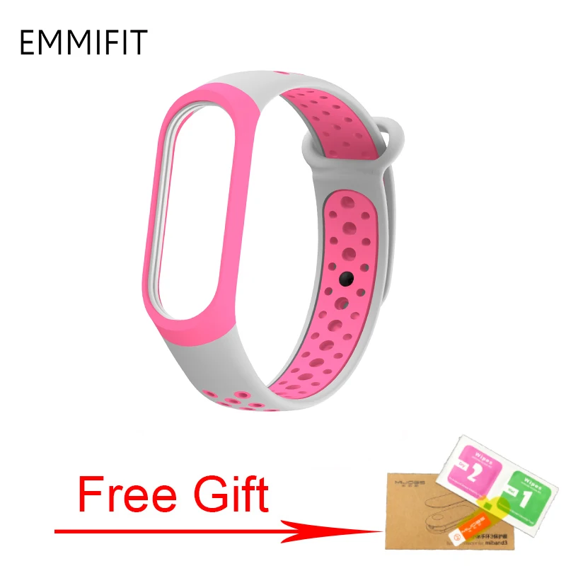 gray pink Спортивный ремешок mi Band 4 для Xiaomi mi band 4 ремешок на запястье спортивный силиконовый браслет band 3 Смарт-часы браслет Xiaomi mi ремешок 4 ремешка - Цвет: gray pink