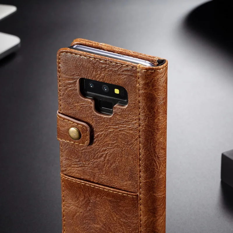 Чехол из натуральной кожи в стиле ретро для samsung Galxy Note 9, 8, S9, S8, держатель для карт, чехол, кошелек для samsung S8, S9 Plus, S7 Edge, кошелек, чехол, сумка