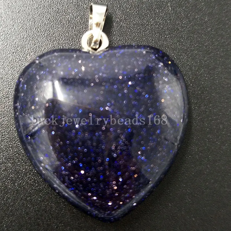 Blue Sand C5713 Малахит Howlite тигры глаз Синий Песок Jaspe Сердолик авантюрин Малахитовый Лазурит кристалл сердце Art кулон из бисера WFH397 - Окраска металла: Blue Sand C5713