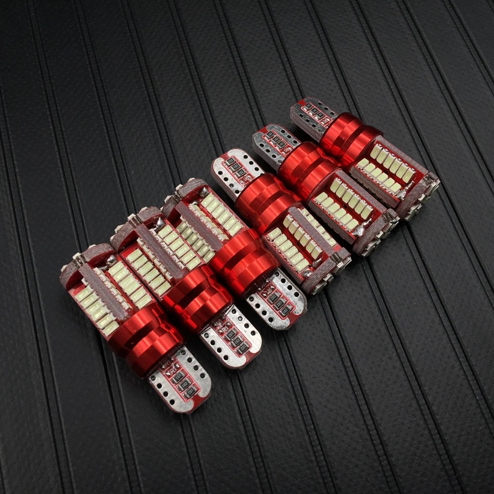 6 шт. T10 168 192 W5W 57 SMD 3014 Светодиодный Canbus без ошибок габаритный автомобильный фонарь