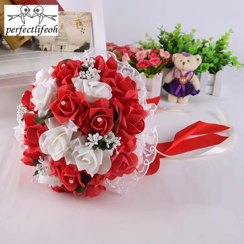 perfectlifeoh Wedding bouquet Bridal Bride holding flower Bridesmaid Foam flowers Rose wedding bridal | Свадьбы и торжества