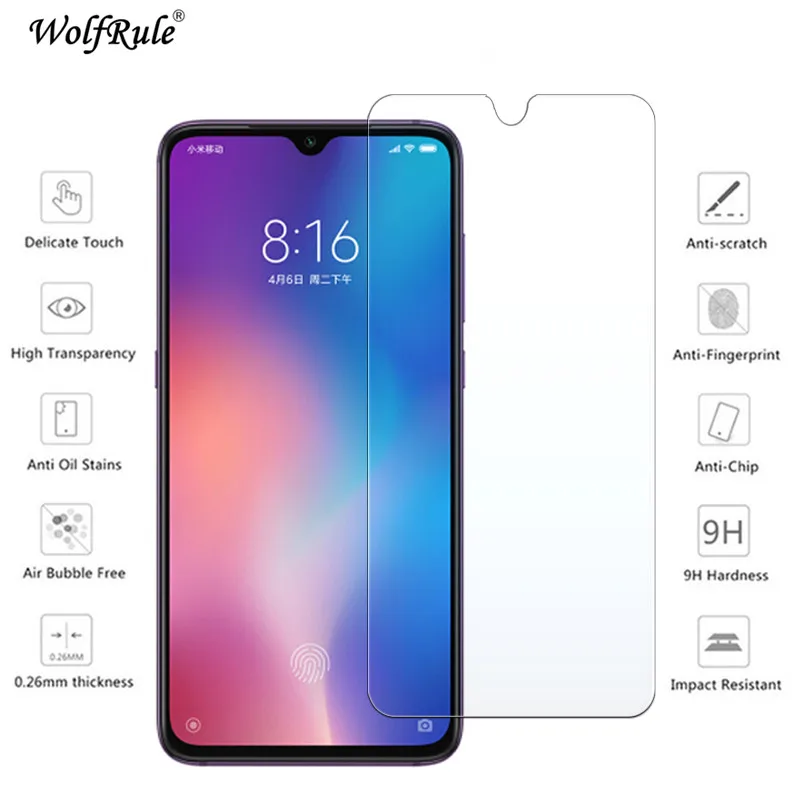 2 шт защита экрана xiaomi mi9 стекло mi 9 HD защитная пленка ультра тонкая Оригинальная