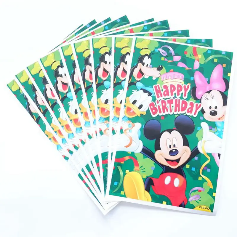 Mickey 20 шт. подарочные сумки с героями мультфильмов, супергероями, человеком-пауком, Микки Маусом, для детей, для дня рождения, вечеринки, для детей, конфет, десерта, свадебного украшения, сумка - Цвет: Mickey