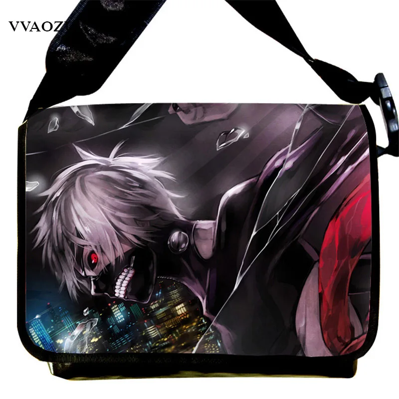 

New Tokyo Ghoul Kaneki Ken Messenger Bag Anime School Bags for Teenagers Children Boys Grils 3D Cartoon Shoulder Bags