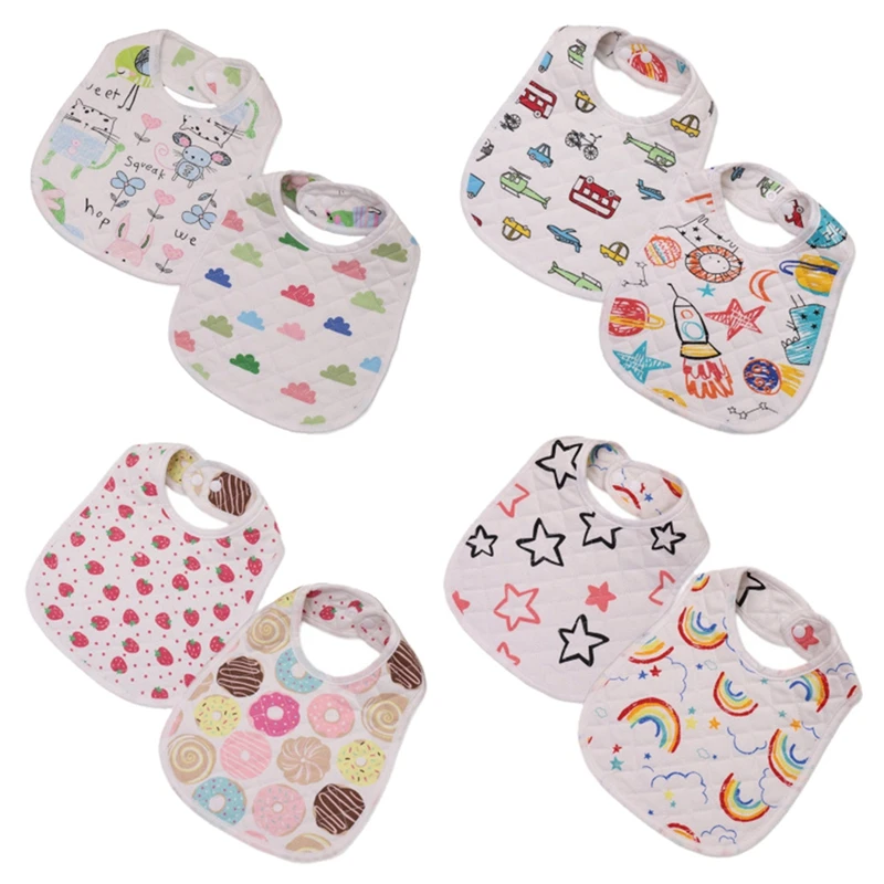 1 pcs 2019 Baby Bibs For Boy&ampGirl Bib Burp Cloth Print Cotton Scarf Meal Collar Accessories Double sided | Мать и ребенок