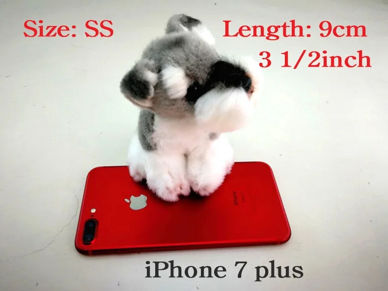 SS Kawaii Schnauzer собака плюшевая игрушка маленький мягкий Моделирование дети чучело игрушки для детей милый реквизит для фотографий для девочек подарок на день рождения - Цвет: SS