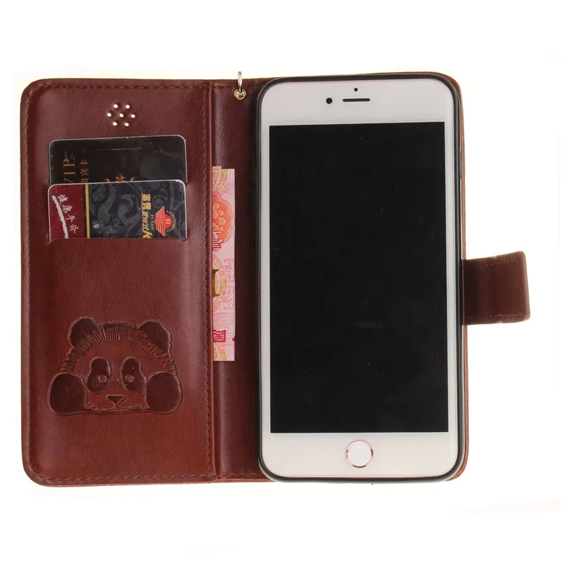 Flip Leather Case For iPhone 5S 5 SE Cartoon Embossing Phone Wallet Cover 6s 6 7 8 Plus X Touch Protector Cases | Мобильные телефоны