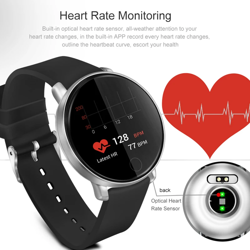 Смарт часы с монитором кровяного давления пульсометром шагомером фитнес