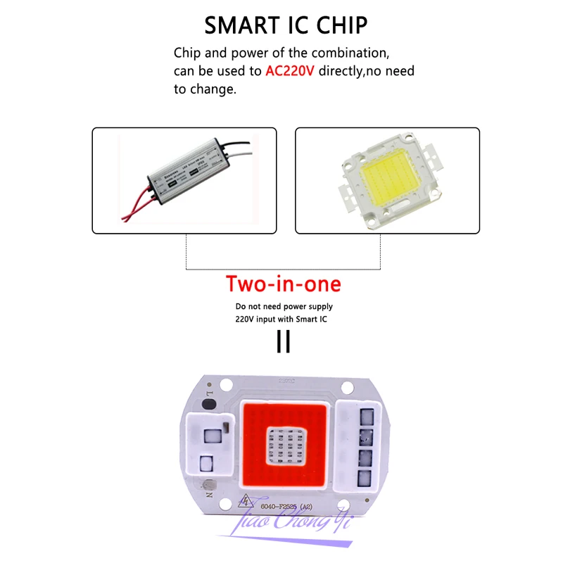 Полный спектр светодисветодиодный красный/синий 20 Вт 30 50 COB SMD Smart ИК светильник