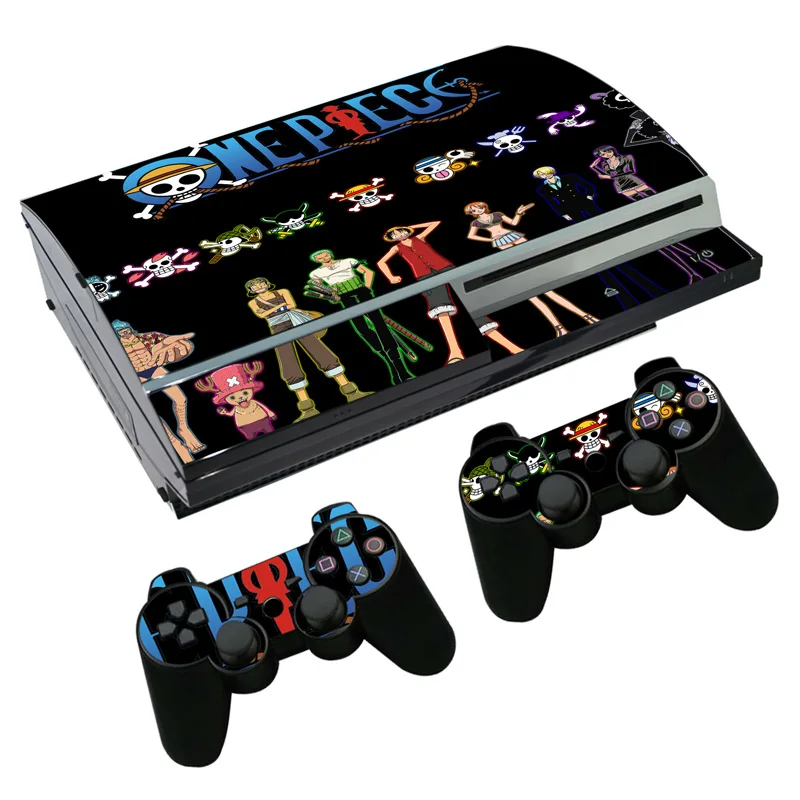 Одна штука Луффи Кожа Наклейка для PS3 Fat PlayStation 3 консоль и контроллеры Skins