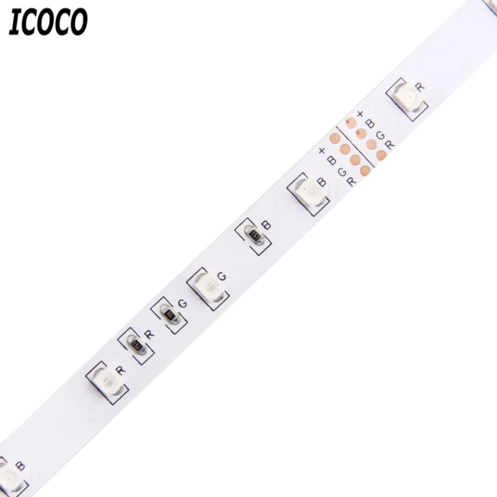 ICOCO режущая декоративная ленсветильник 5 м 16 футов 3528 SMD RGB 300 Светодиодная s лампа
