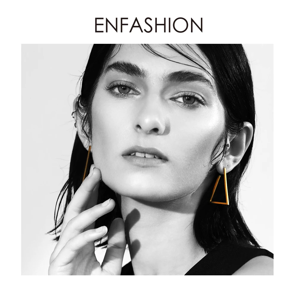 Ювелирные изделия Enfashion геометрические маленькие треугольные серьги золотого