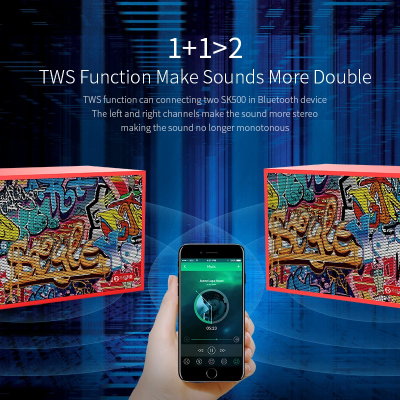See me here SK500 Bluetooth динамик с беспроводным микрофоном караоке беспроводной стерео