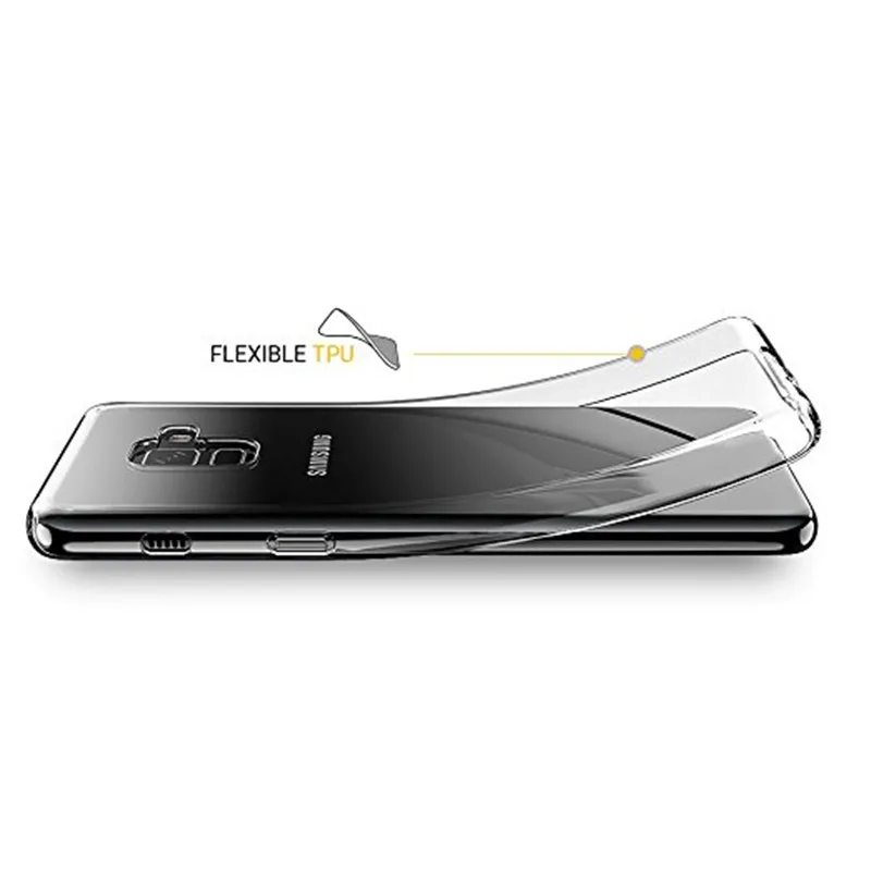 100 шт прозрачный мягкий силиконовый ТПУ гелевый Чехол для Samsung J7 Duo J4 J6 J8 2018 Note 9