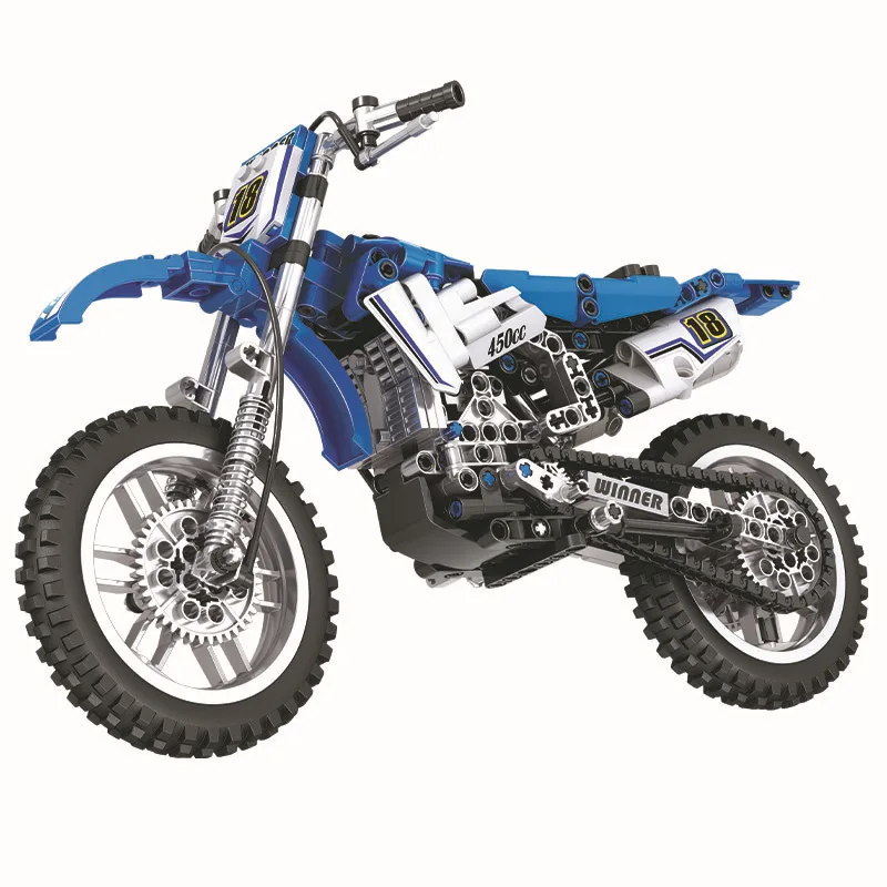 474 7045 stucke Technik Stadt Moto Crossbike Bausteine Набор DIY Кирпичи классический Modell Киндер Spielzeug Мех