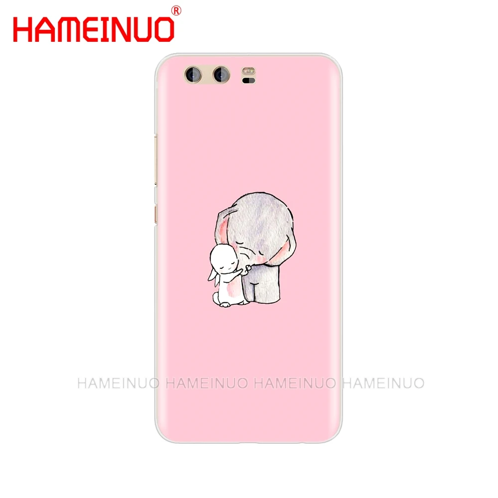 HAMEINUO мультфильм милый слон и Кролик чехол для телефона huawei Ascend P7 P8 P9 P10 P20 lite plus pro G9