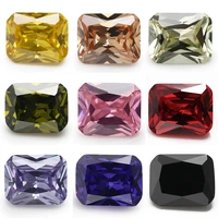 size 4x610x12mm octangle shape 5a lavender pink red color cz zircon stone synthetic gems cubic zirconia for jewelry