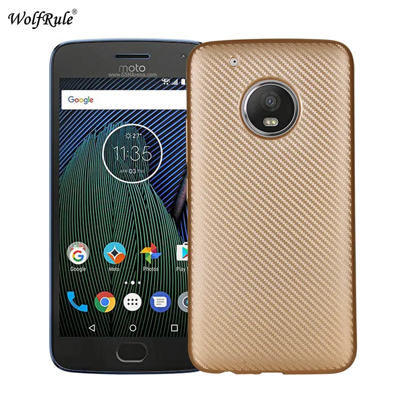 Чехол wolfrule для Motorola Moto G5 Plus роскошный защитный мягкий черный чехол из ТПУ E5 XT1670