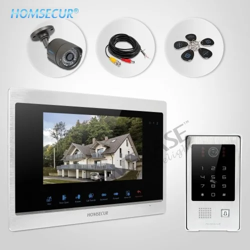 HOMSECUR 7 &quotпроводной видео и аудио умный дверной звонок 1.3MP карта доступа для