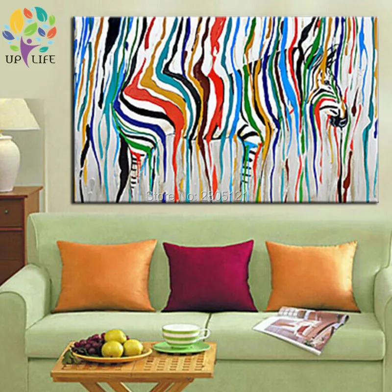 Картина маслом на холсте с принтом зебры|animal pictures|picture for living roomoil painting |