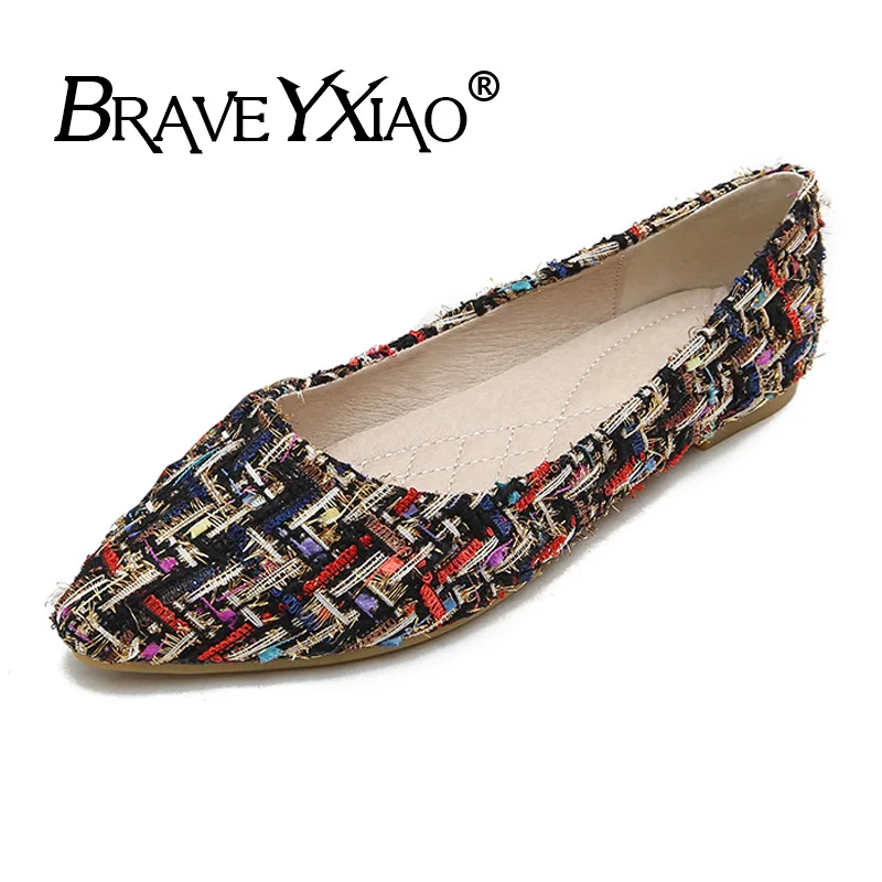 2020 Fashion Brand Women Flats Casual Shoes Pointed toe Soft Comfortable Office Ladies Plus Size 42 B031 | Обувь