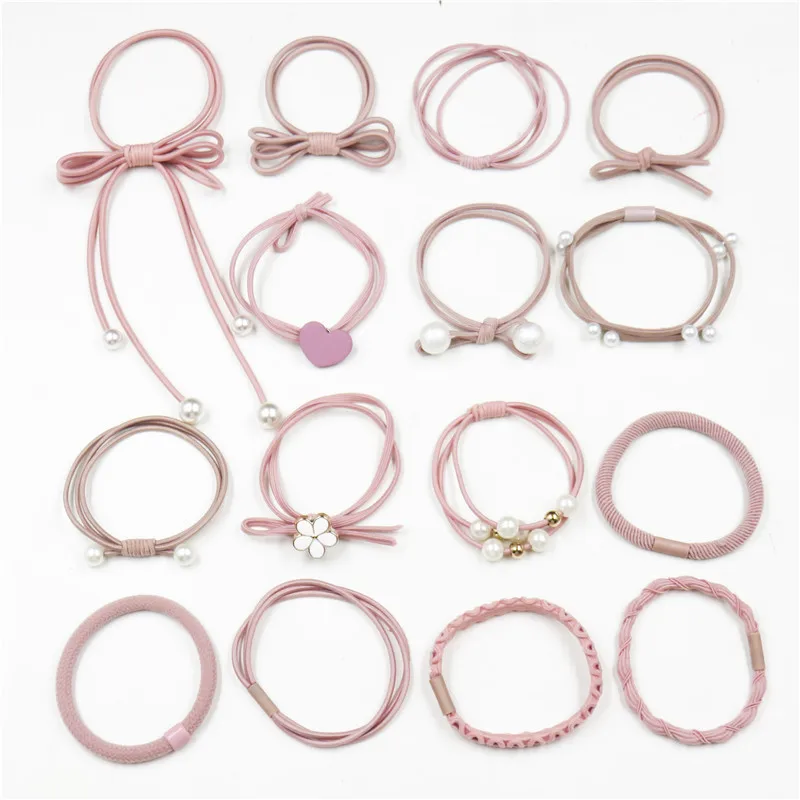 15 шт./лот розовые смешанные аксессуары для волос женщин повязка на голову