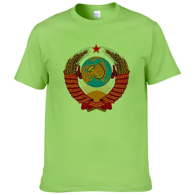 2019 Новое поступление Мужская/Женская футболка CCCP советский русский KGB Hammer Sickle