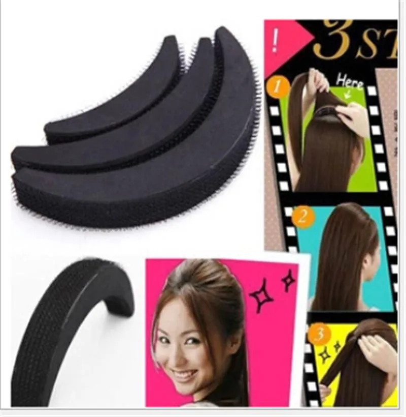 

5Sets 3pcs/set Crescent Sponge Hair Maker Styling Twist Magic Bun Hair Base Bump Styling Insert Tool Volume