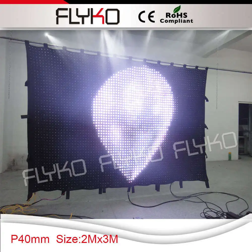 HD Мягкий СВЕТОДИОДНЫЙ занавес для сценического фона P4 flightcase доставка | Лампы и