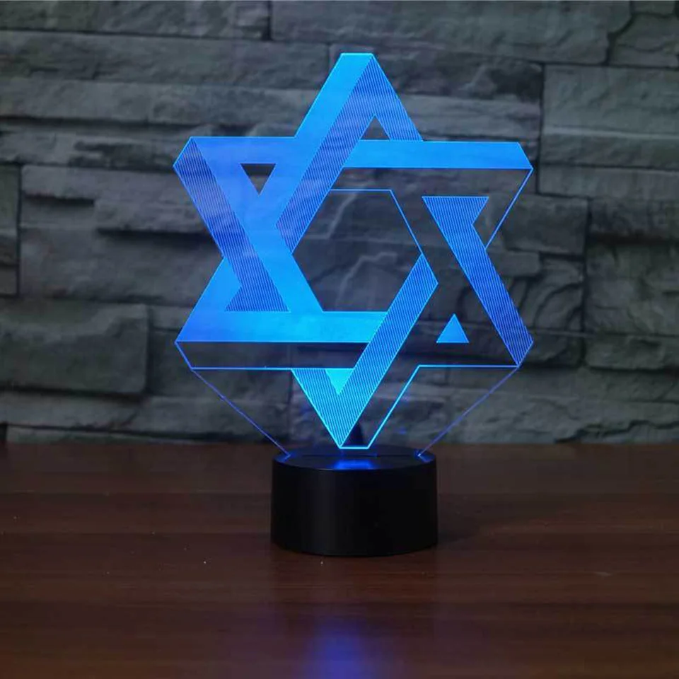 USB креативная звезда 3D Ночник LED Luminaria настольная лампа визуальная Veilleuse сенсорная