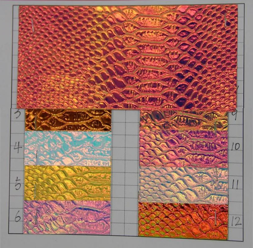Голографическая ткань лазерная симфония кожа 0 7 мм змея хамелеон цветной