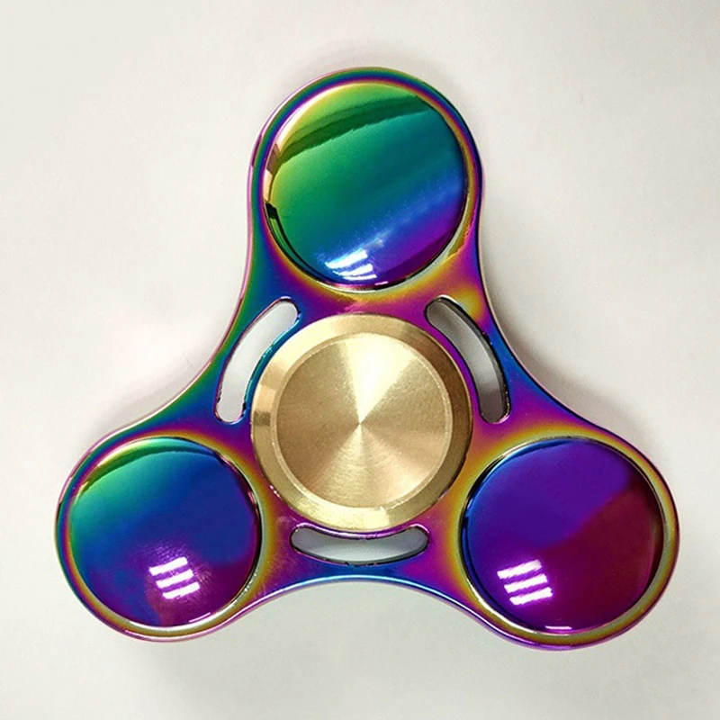 Nice Rainbow Color EDC Hand Spinner Toy Fidget Alloy Metal Finger gyro For Autism ADHD Stress Relieve | Игрушки и хобби