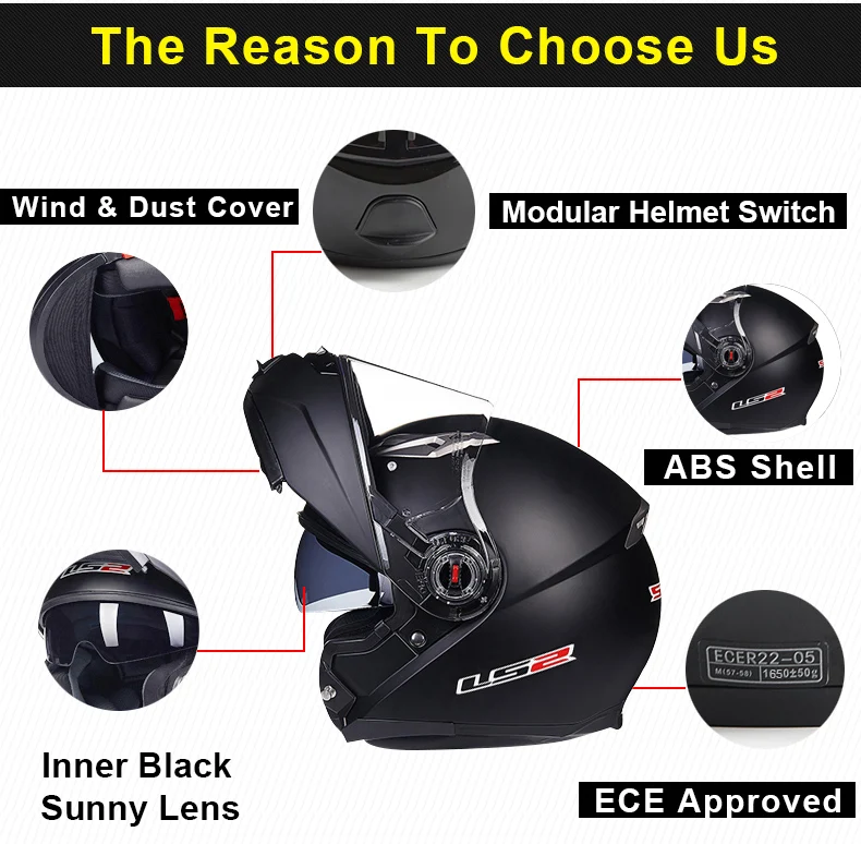 LS2 FF370 флип мото rcycle шлем двойной щит с внутренним солнечным объективом модульные мото гоночные шлемы ECE утвержден moto rbike шлем