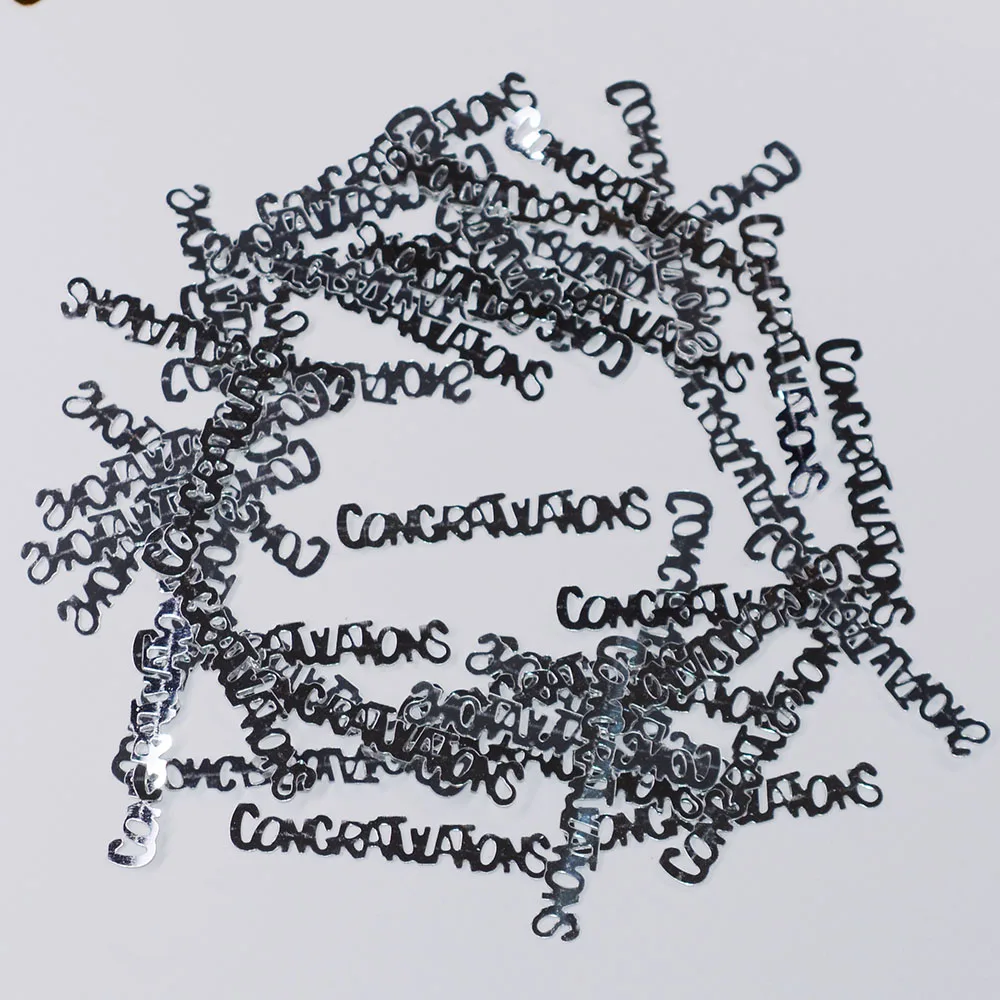 150 г поздравления Золотой Серебряный конфетти из фольги ПВХ День рождения