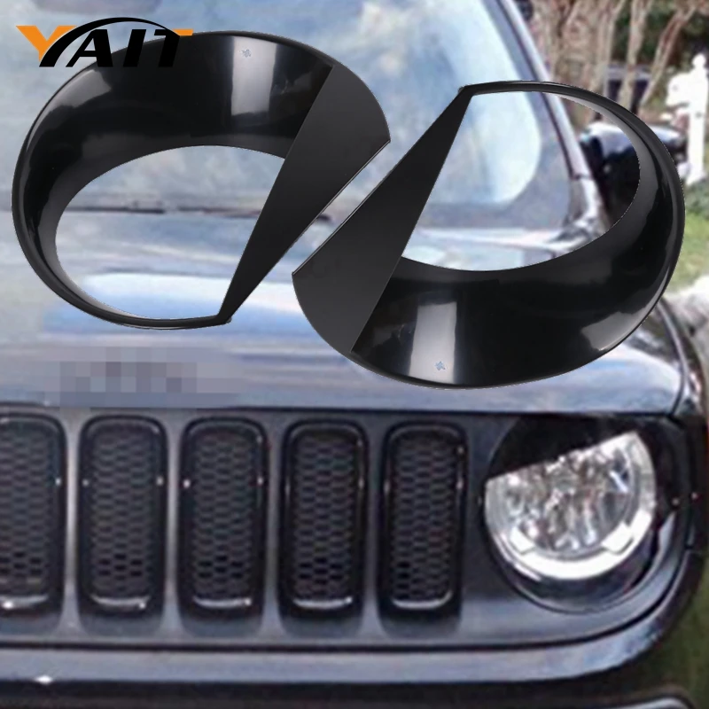 Yait спереди светильник головной Angry Bird Стиль обрамление Накладка для Jeep Renegade 2015 2016