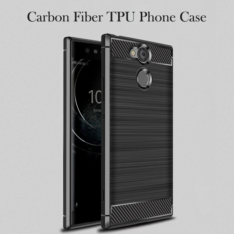 Carbon Fiber Silicone Cases For Sony Xperia XA2 Plus XA1 Ultra Z6 XZ1 Compact XZ2 Premium XZ3 Mini L2 E6 L1 XZ4 L3 XA3 Covers |