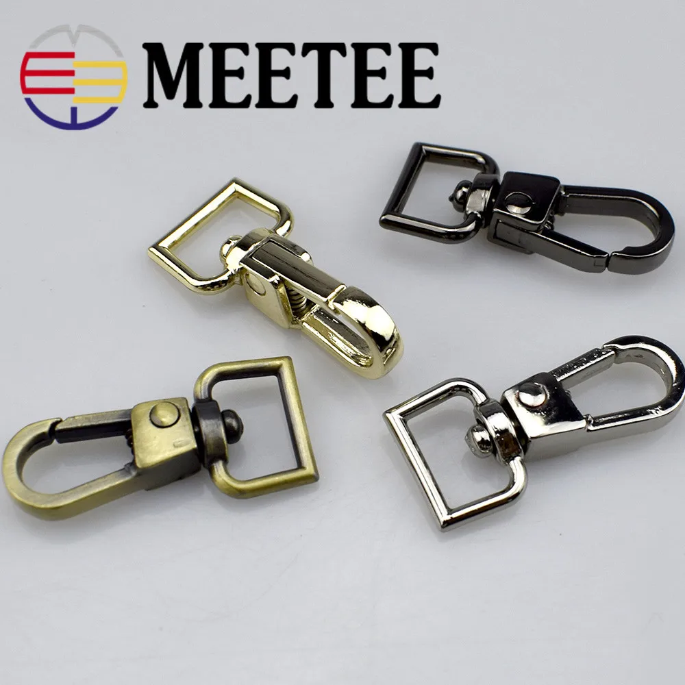 Meetee 4 шт. 11 мм Металлические пряжки для собак брелок со стразами Висячие DIY