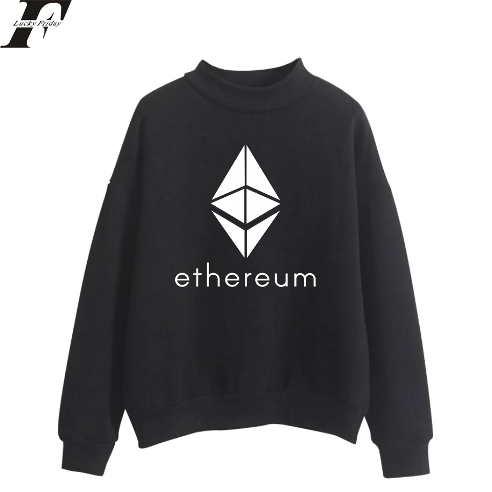 Толстовка с принтом логотипа эфириума пуловер логотипом биткоина толстовка ETH
